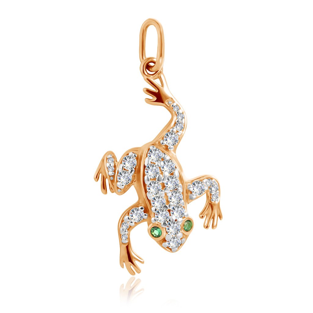 Кулон лягушка из золота