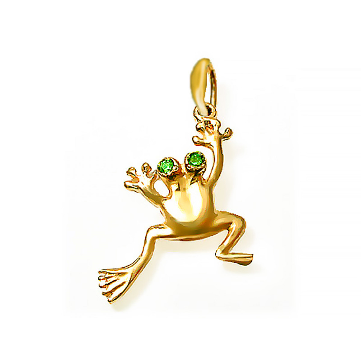 Золотая подвеска лягушка Санлайт