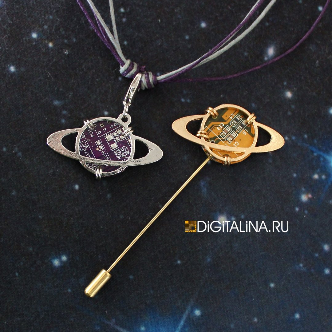 Бусы с подвеской Сатурн