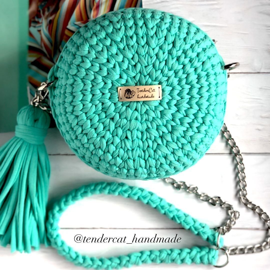 Шоппер из трикотажной пряжи крючком