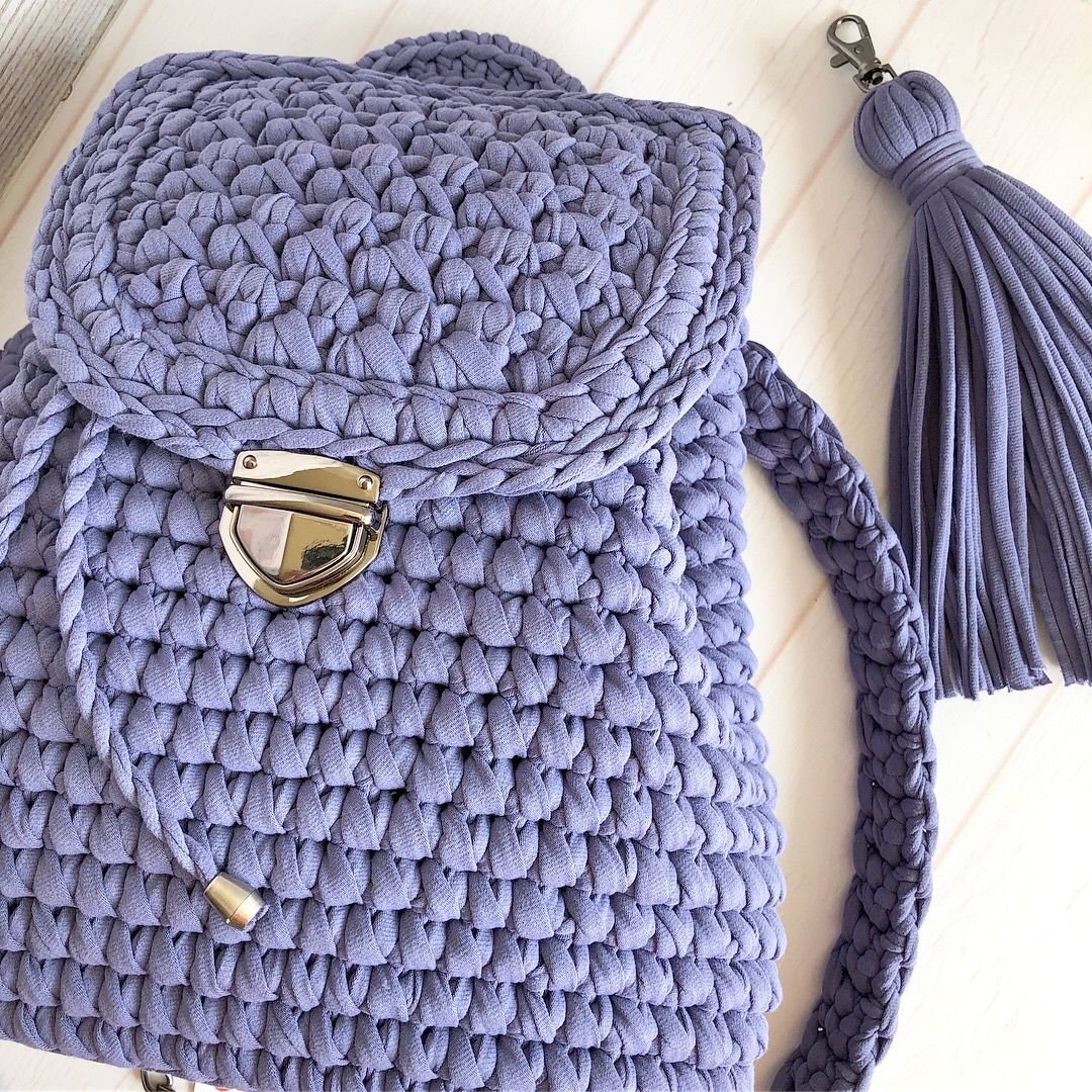 Застежка для вязаной сумки