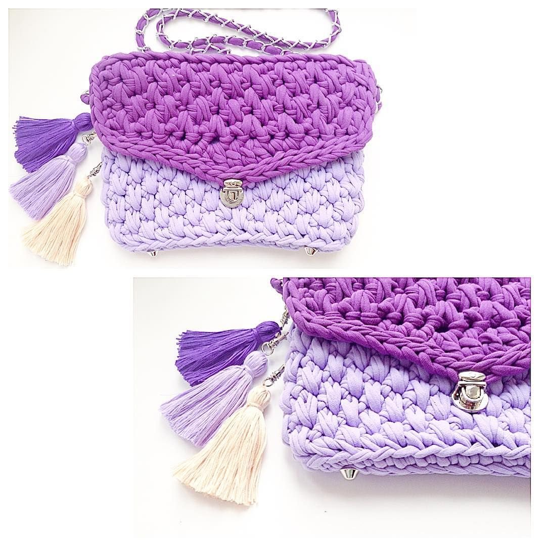 Сумка вязанная кроссболи