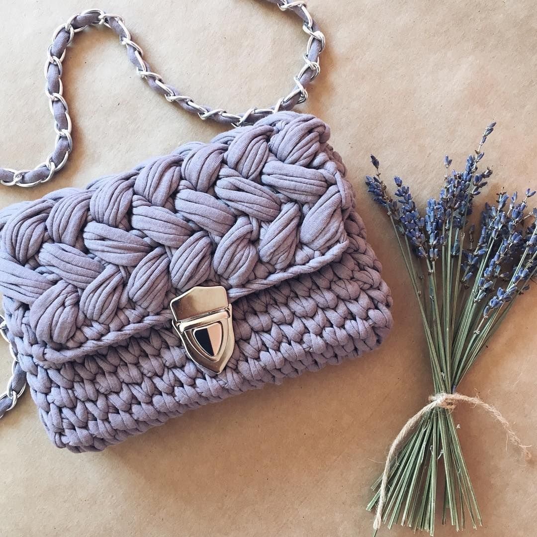 Сумка из трикотажной пряжи