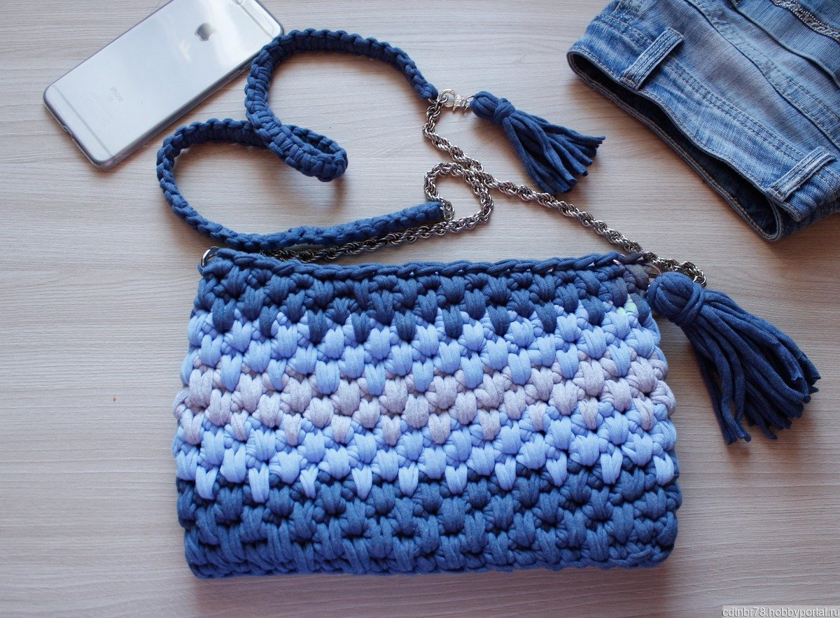 Сумка из бисквитной пряжи