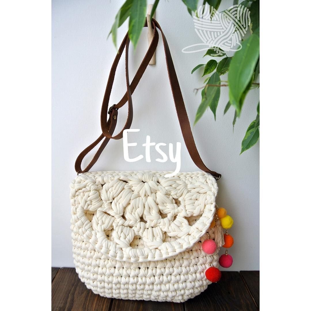 Вязаные сумки из трикотажной пряжи