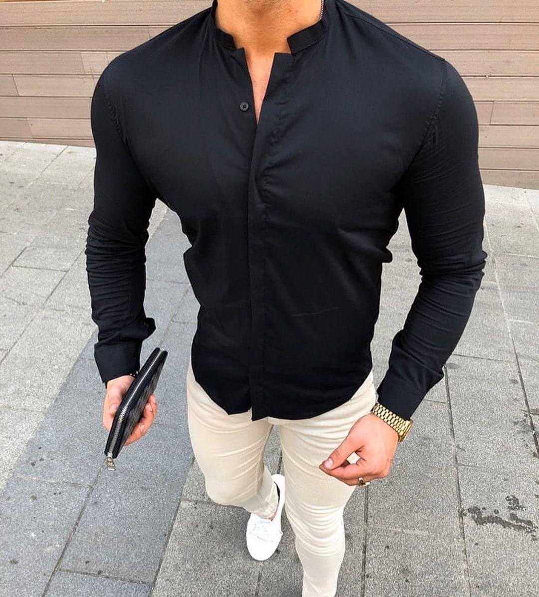 Мужские чёрные рубашки в инстаграме