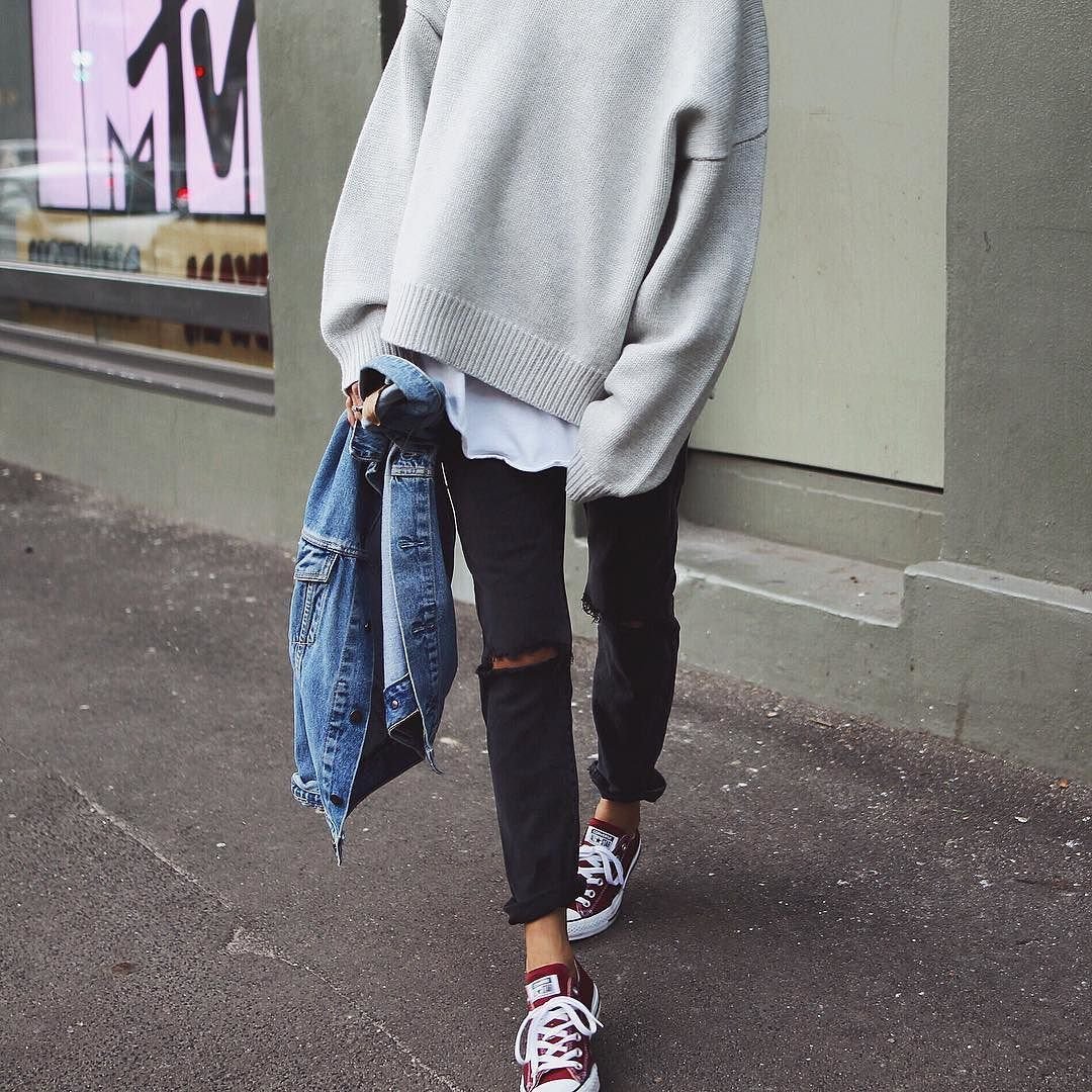 Черный пуховик оверсайз стрит стайл