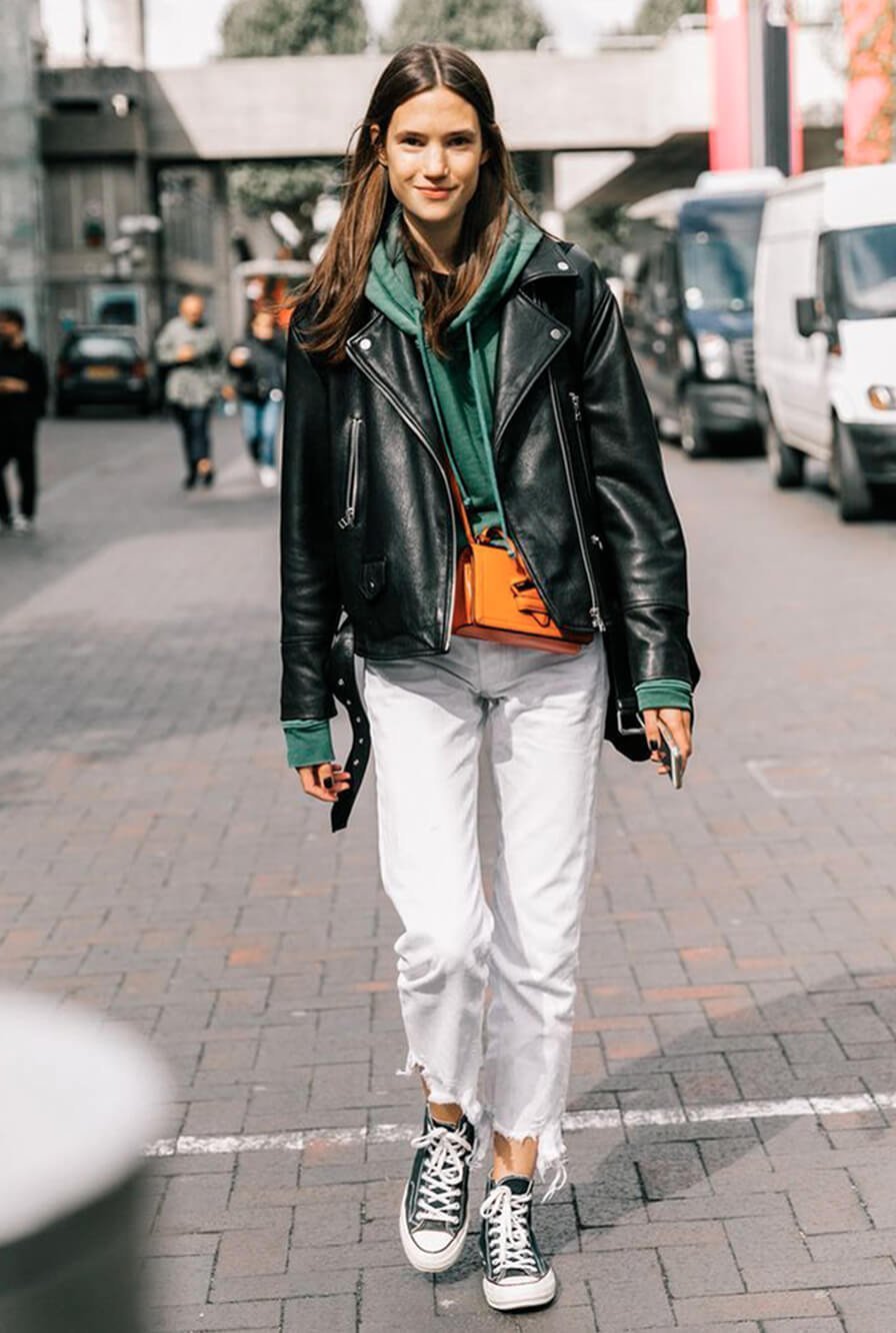 Кожанка оверсайз