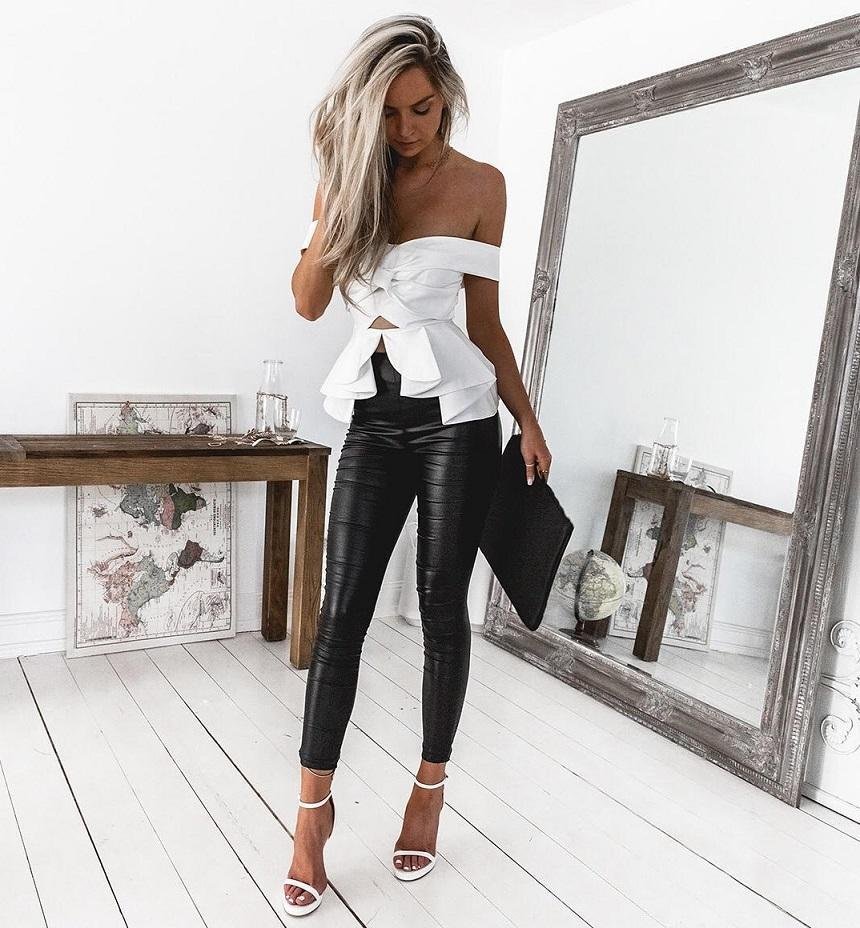 Стильный черно белый образ