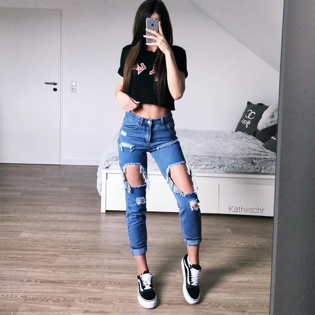 Джинсы и кофта