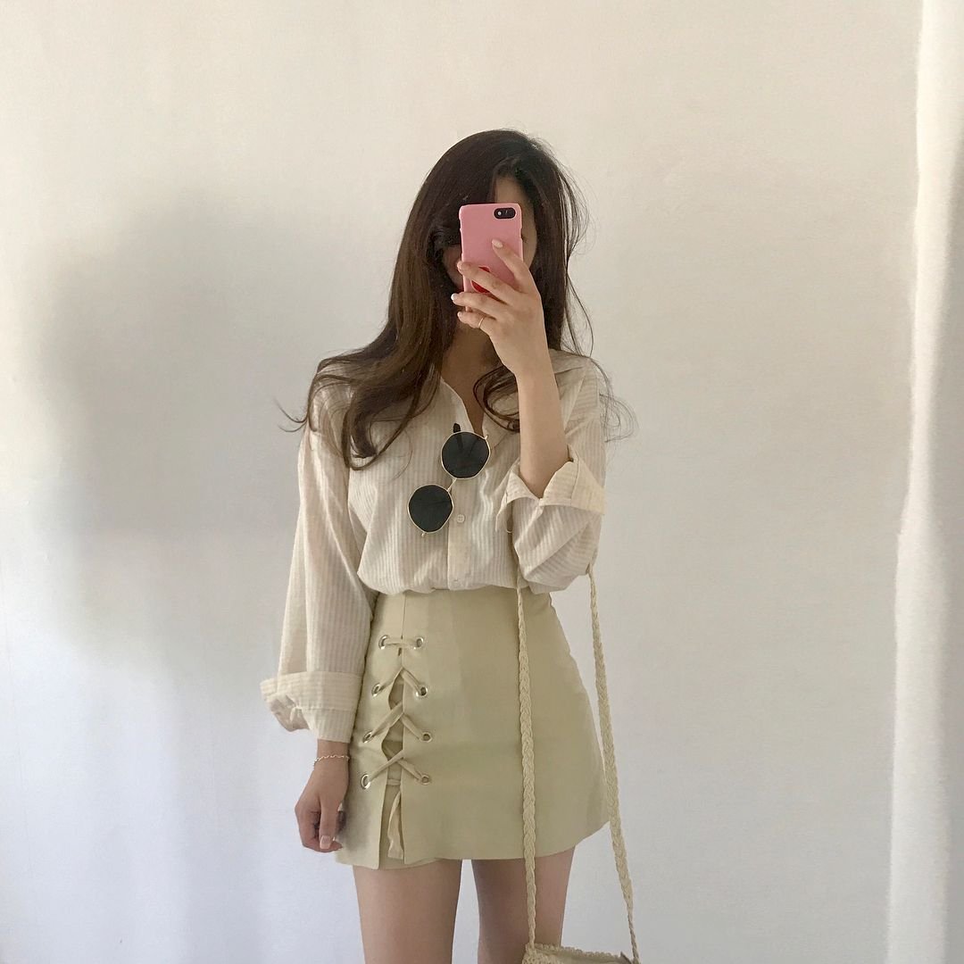 Корейские аутфиты Эстетика софт