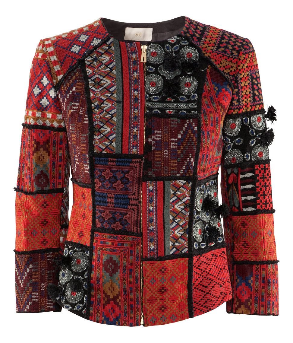 Коричневый жакет с вышивкой Esprit