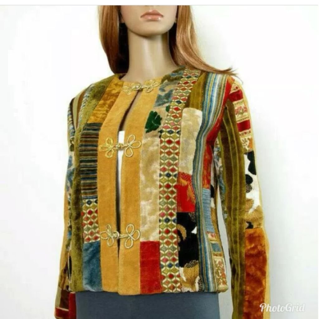 Стеганая куртка в стиле бохо