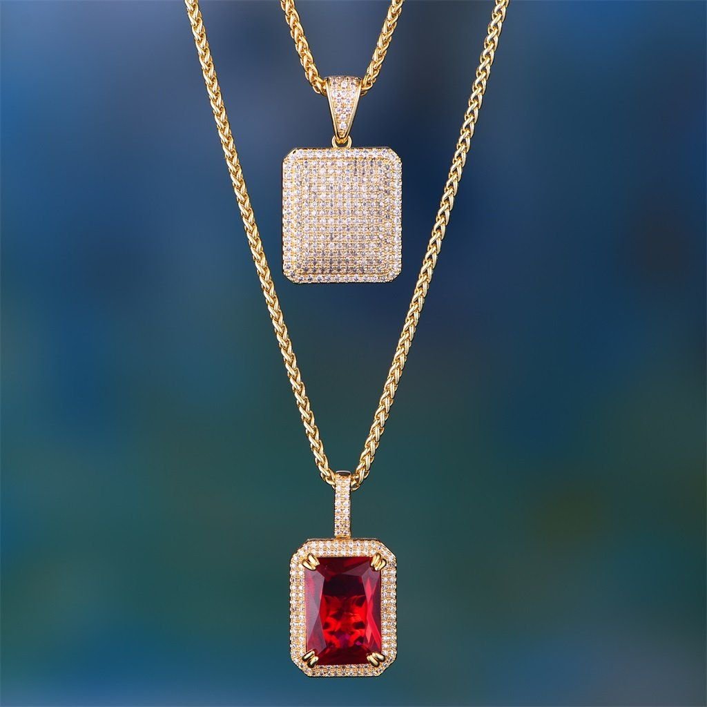 Серьги с прямоугольными подвесками