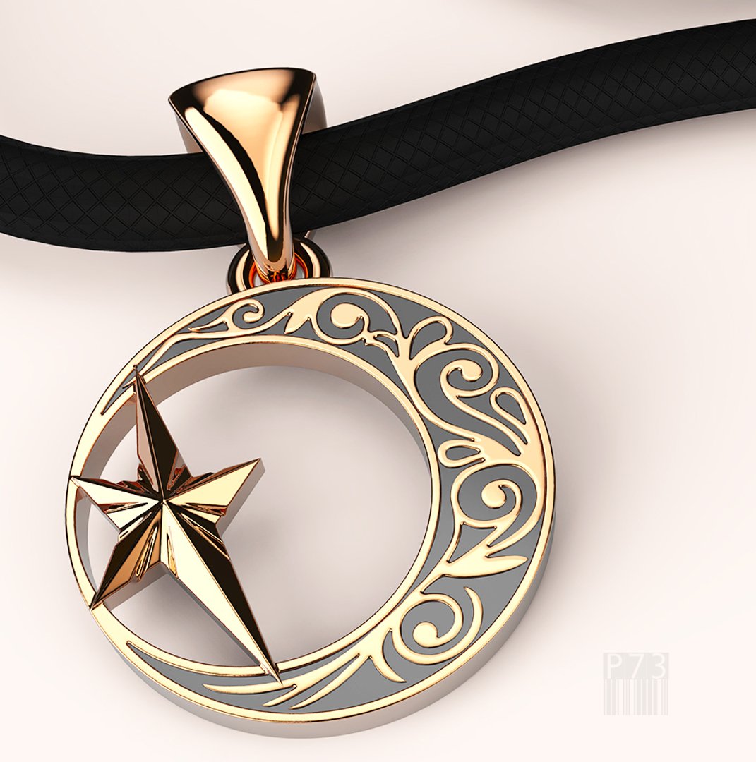 Кулон золотой мужской мусульманский