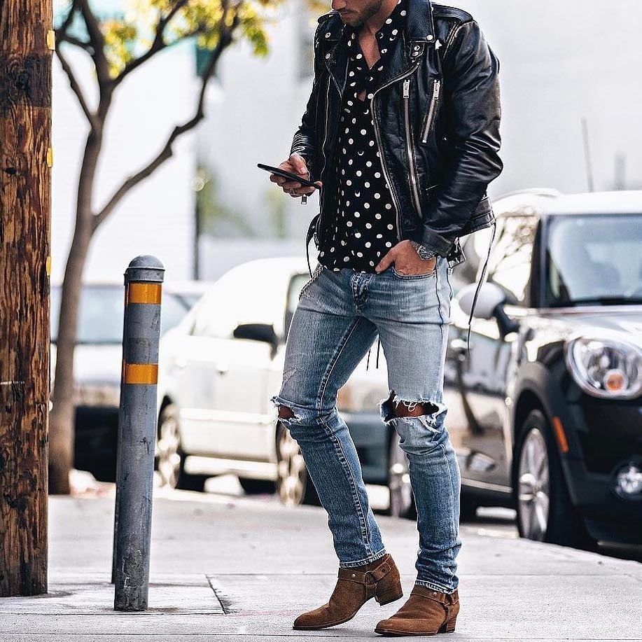 Рокерский-Кэжуал стиль мужской