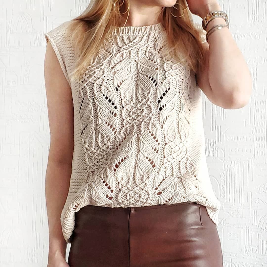 Летняя кофточка спицами