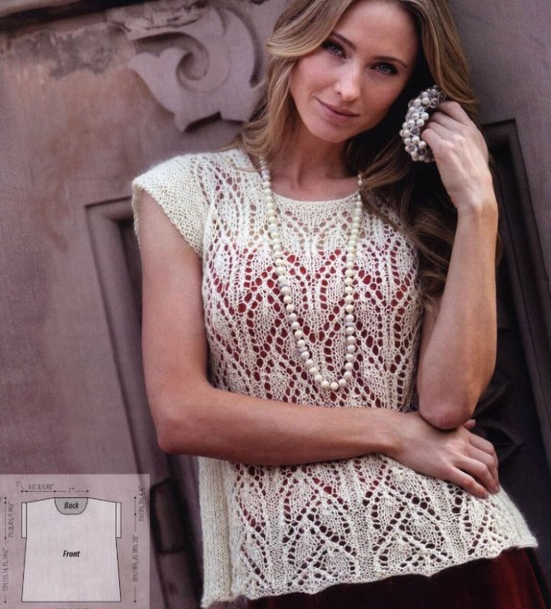 Ажурный топ спицами