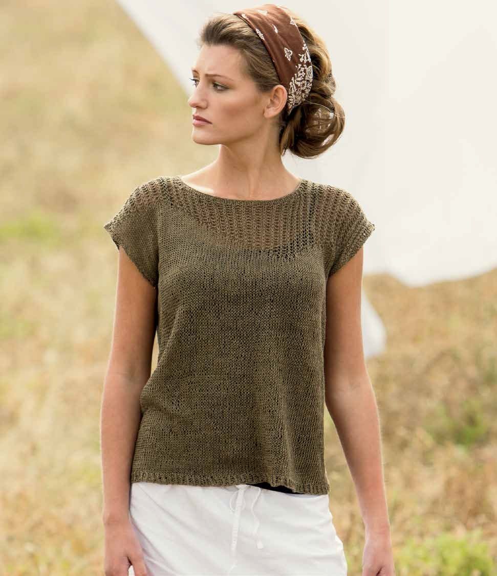 Летняя футболка спицами