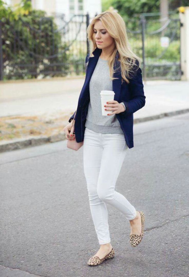 Образ с синим жакетом