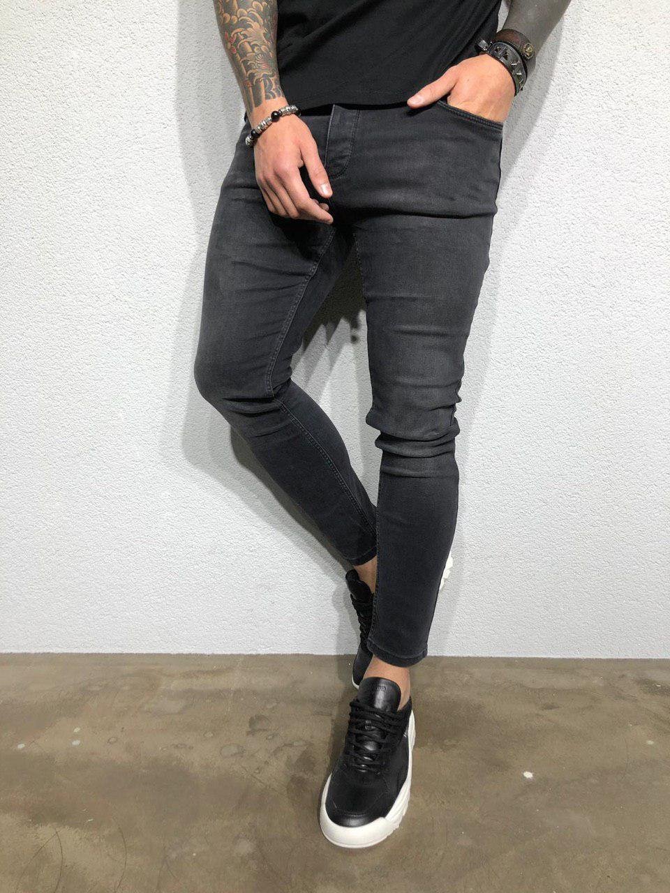 Джинсы черные мужские стильные