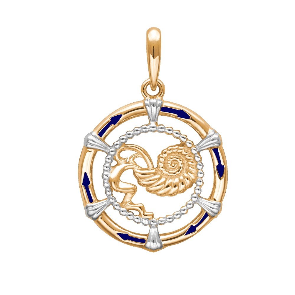 Золотая подвеска Водолей 585