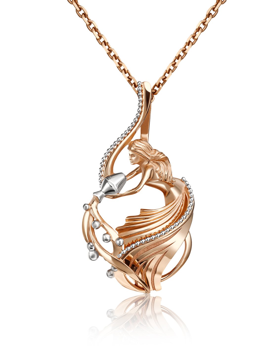 Подвеска из белого золота Алькор 3789-200 с бриллиантом