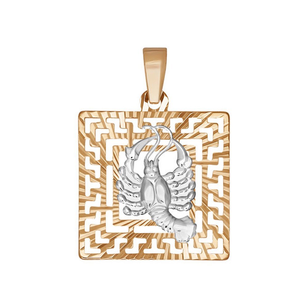 Кулон Дева знак зодиака золото