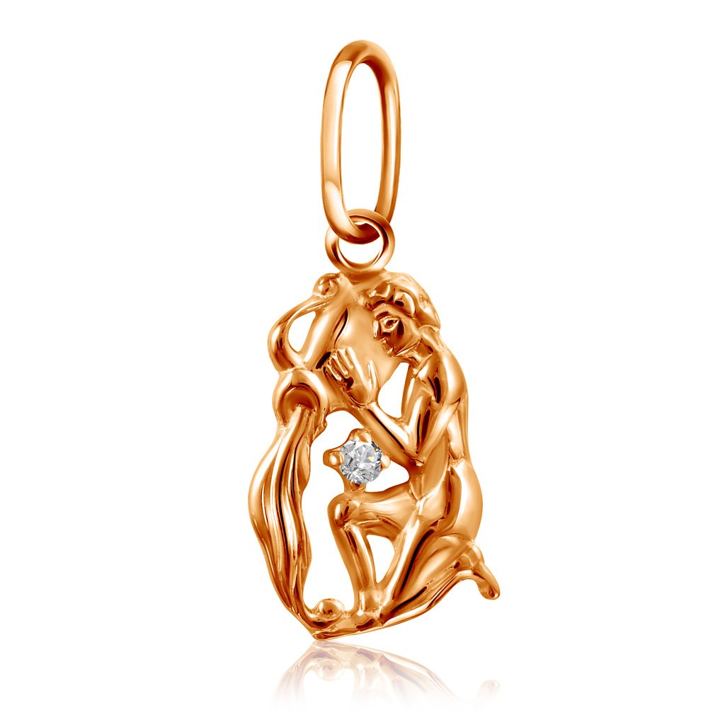 Золотой кулон Водолей 585