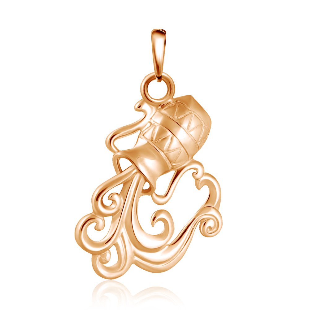 Золотая подвеска Водолей 585