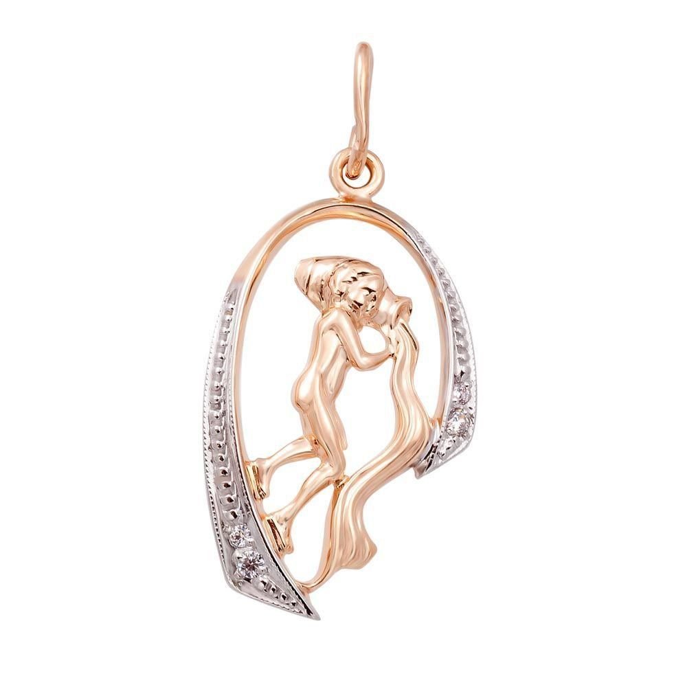 Золотая подвеска Водолей 585