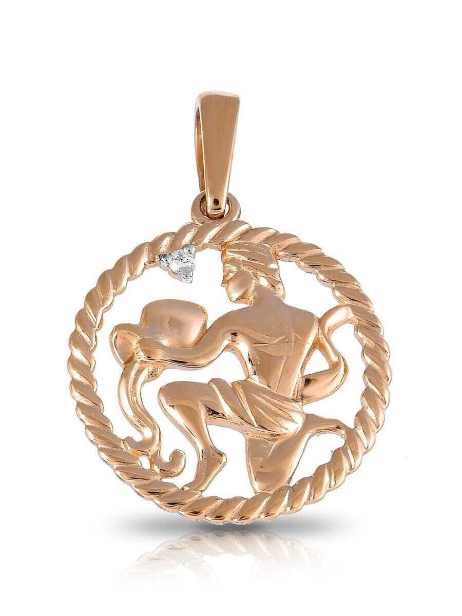 Кулон Дева знак зодиака золото