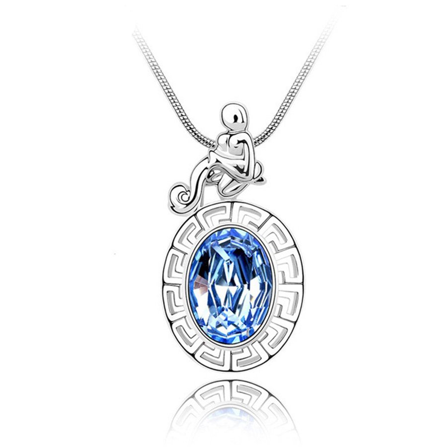 Золотая подвеска Водолей с бриллиантом