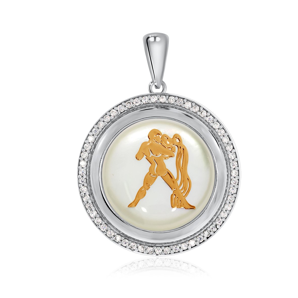 Золотой кулон Водолей 585