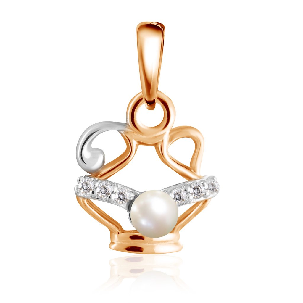 Золотая подвеска Водолей