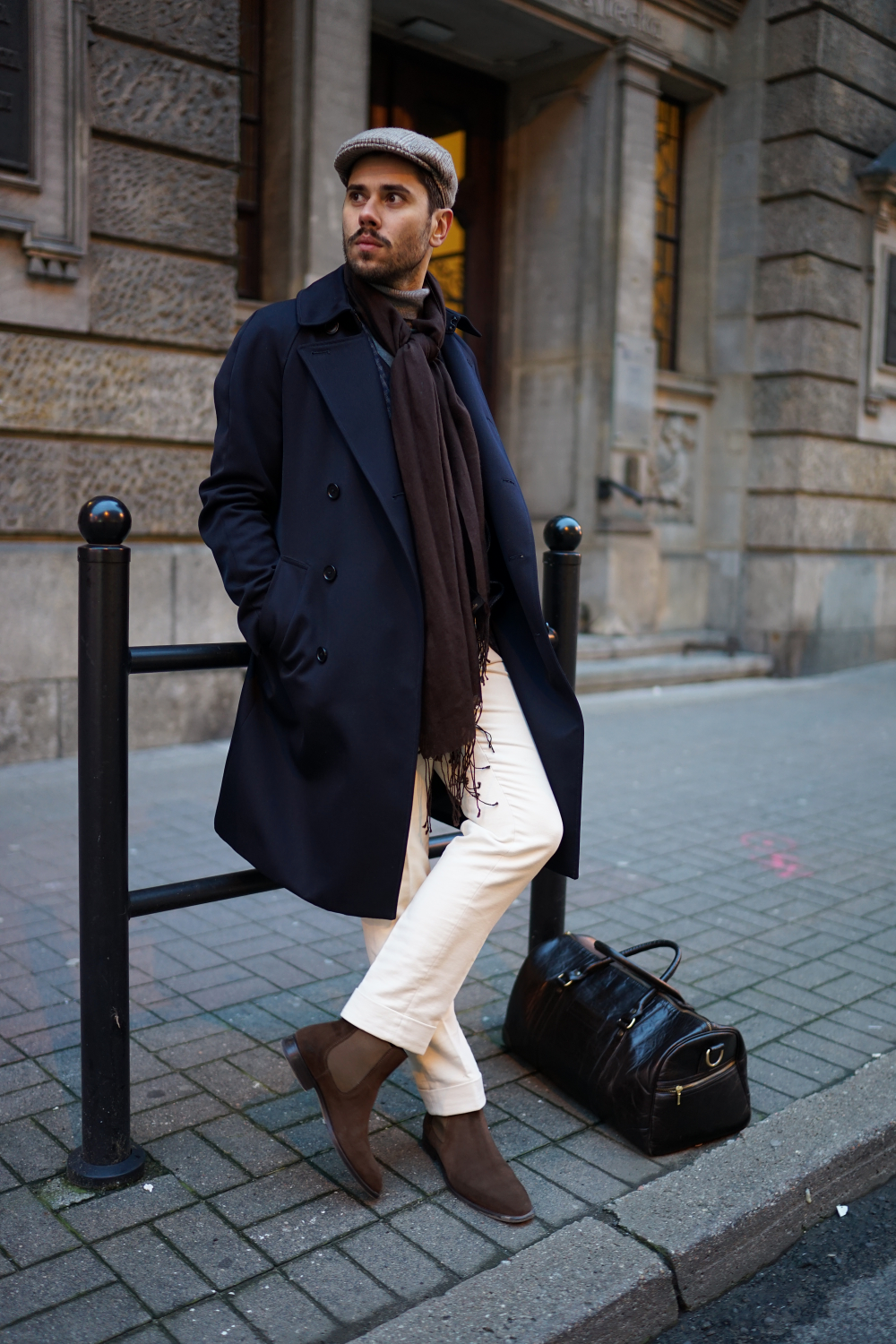 Тренч Street Style man Winter