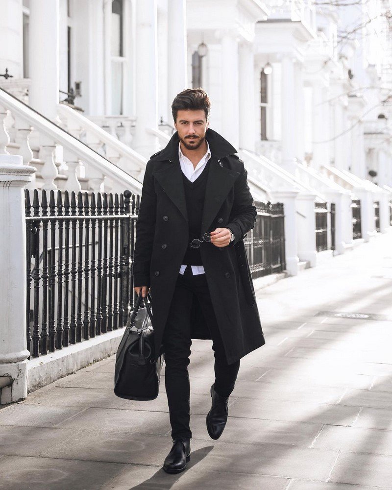 Пальто и джинсы мужские