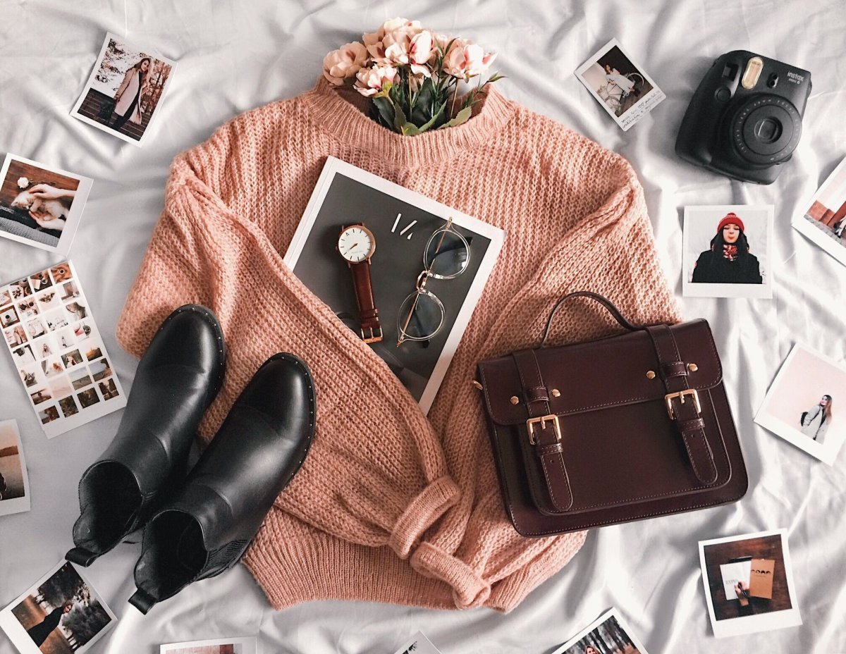 Стиль флэт Лэй розовый