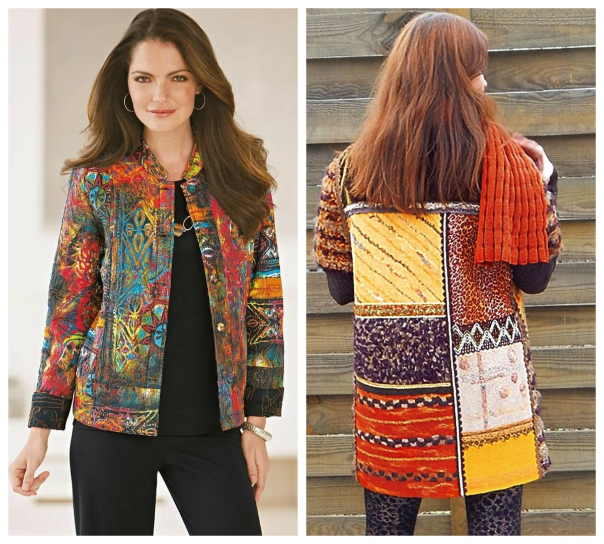 Блуза в технике пэчворк