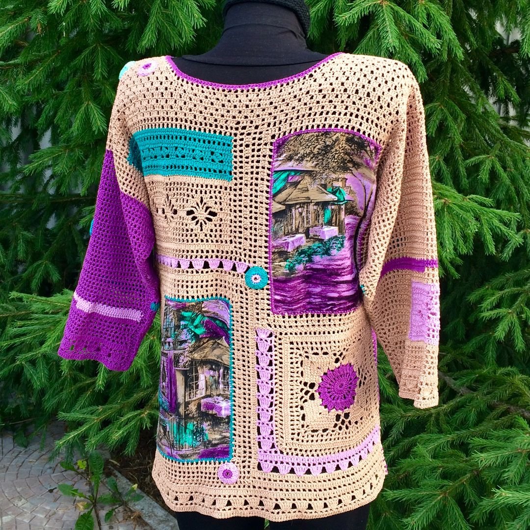 Блузы в стиле пэчворк