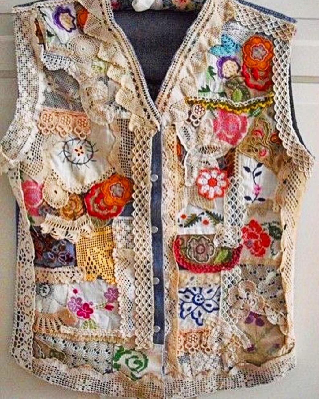 Вязаные вещи в стиле пэчворк