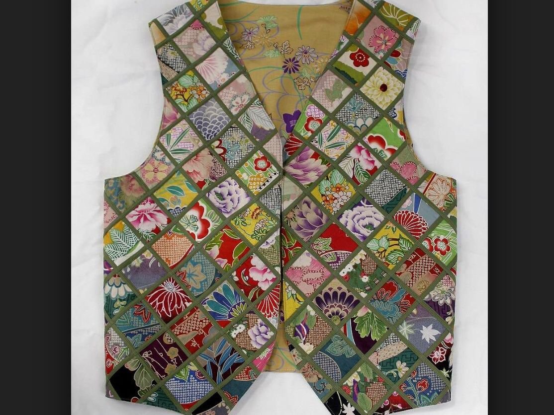 Вязаная одежда в стиле пэчворк