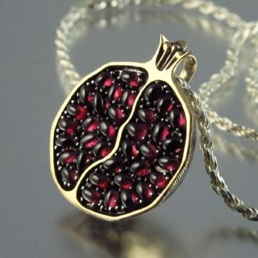 Гранатик серебро форма гранат