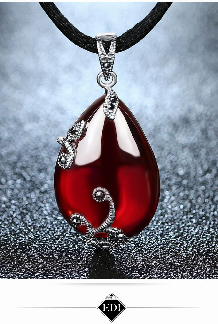 Серьги Platina из золота 585 пробы с гранатом, эмалью.