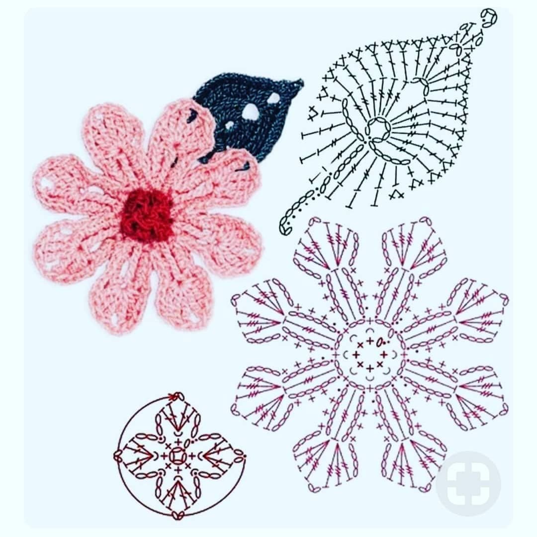 Топ крючком цветы