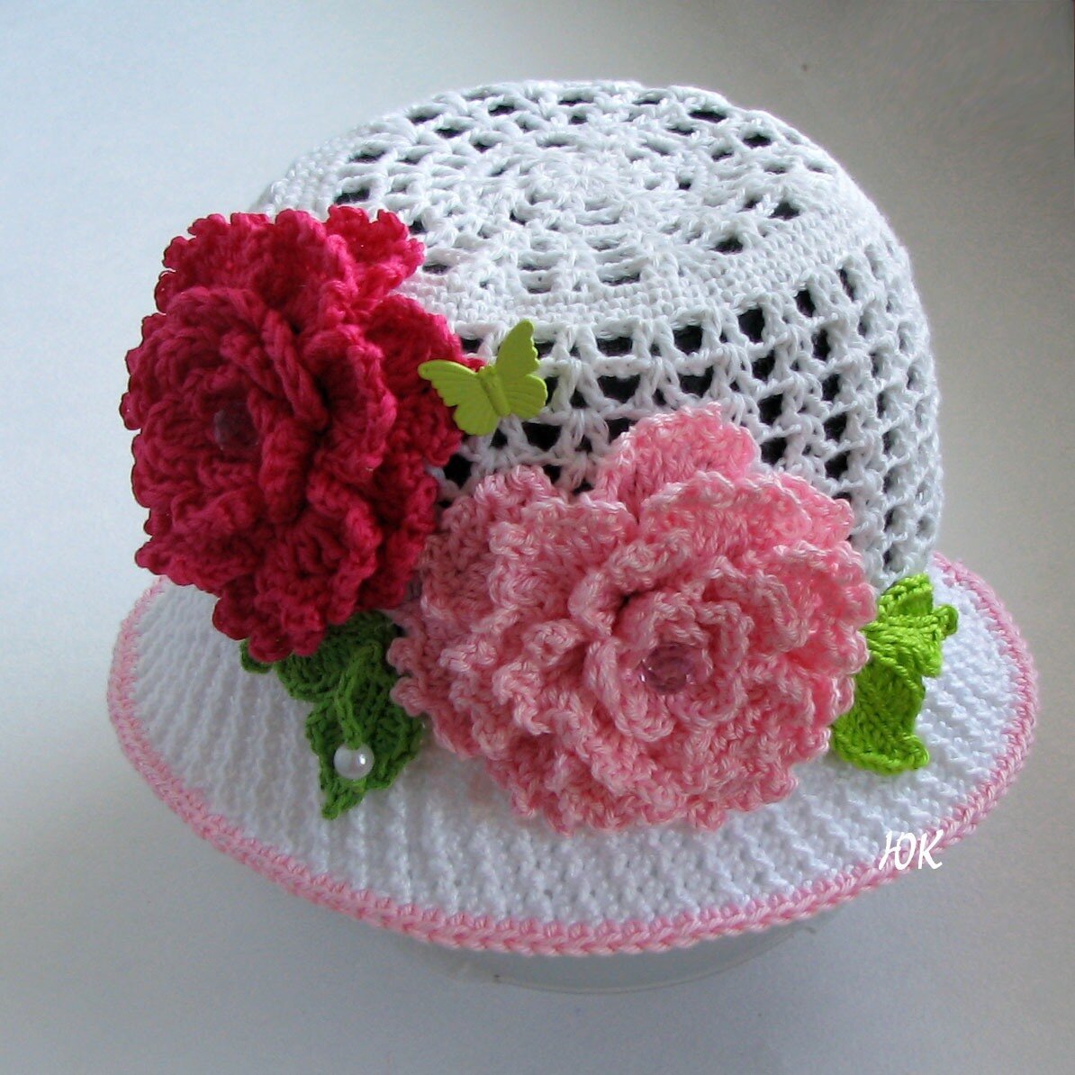 Цветы спицами