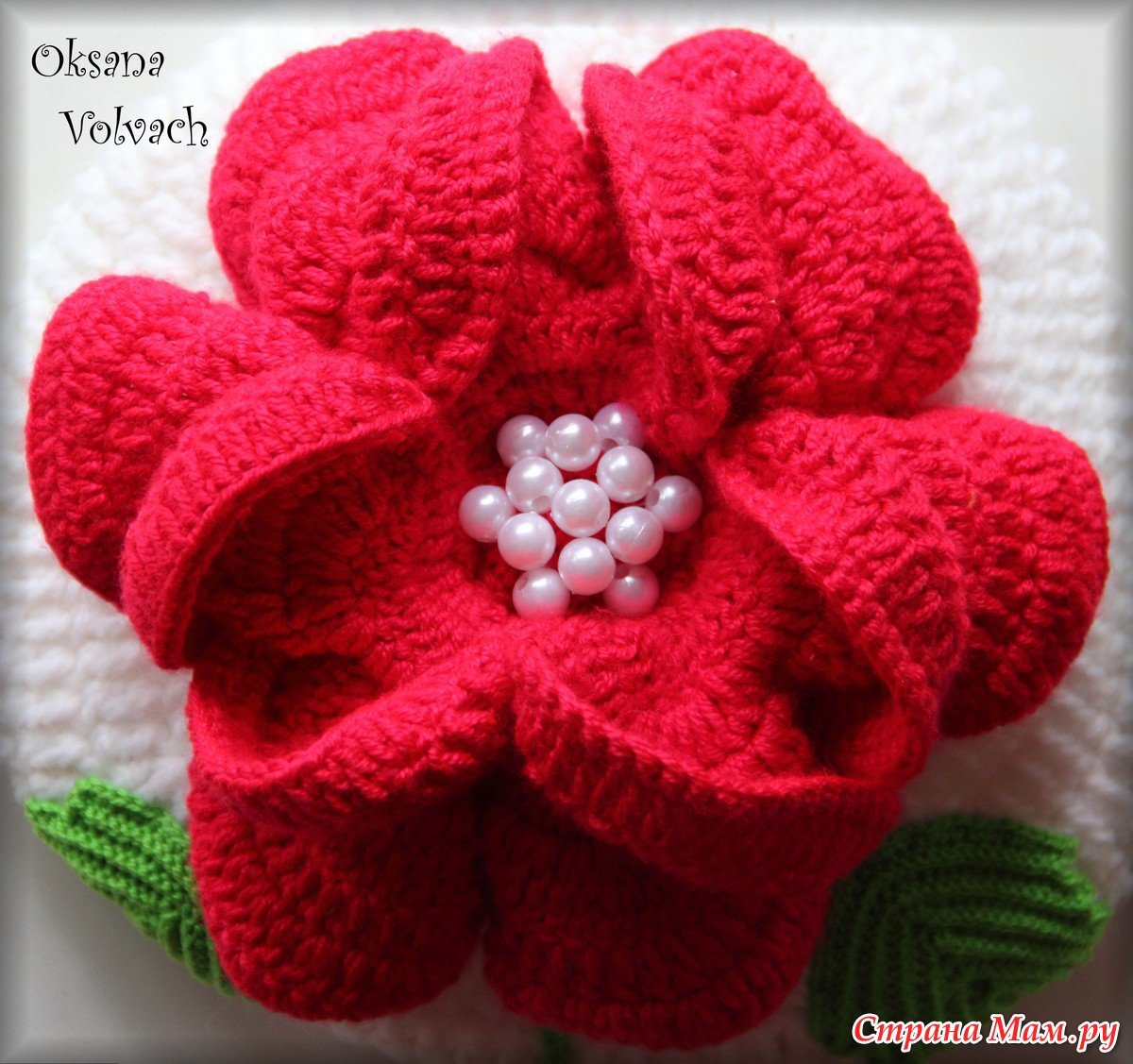 Цветы крючком для украшения шапок