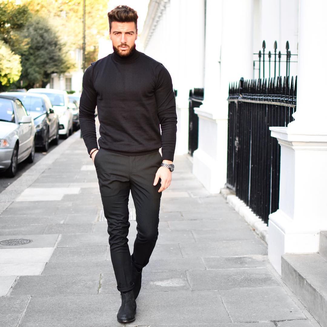 Тотал Блэк стайл для мужчин