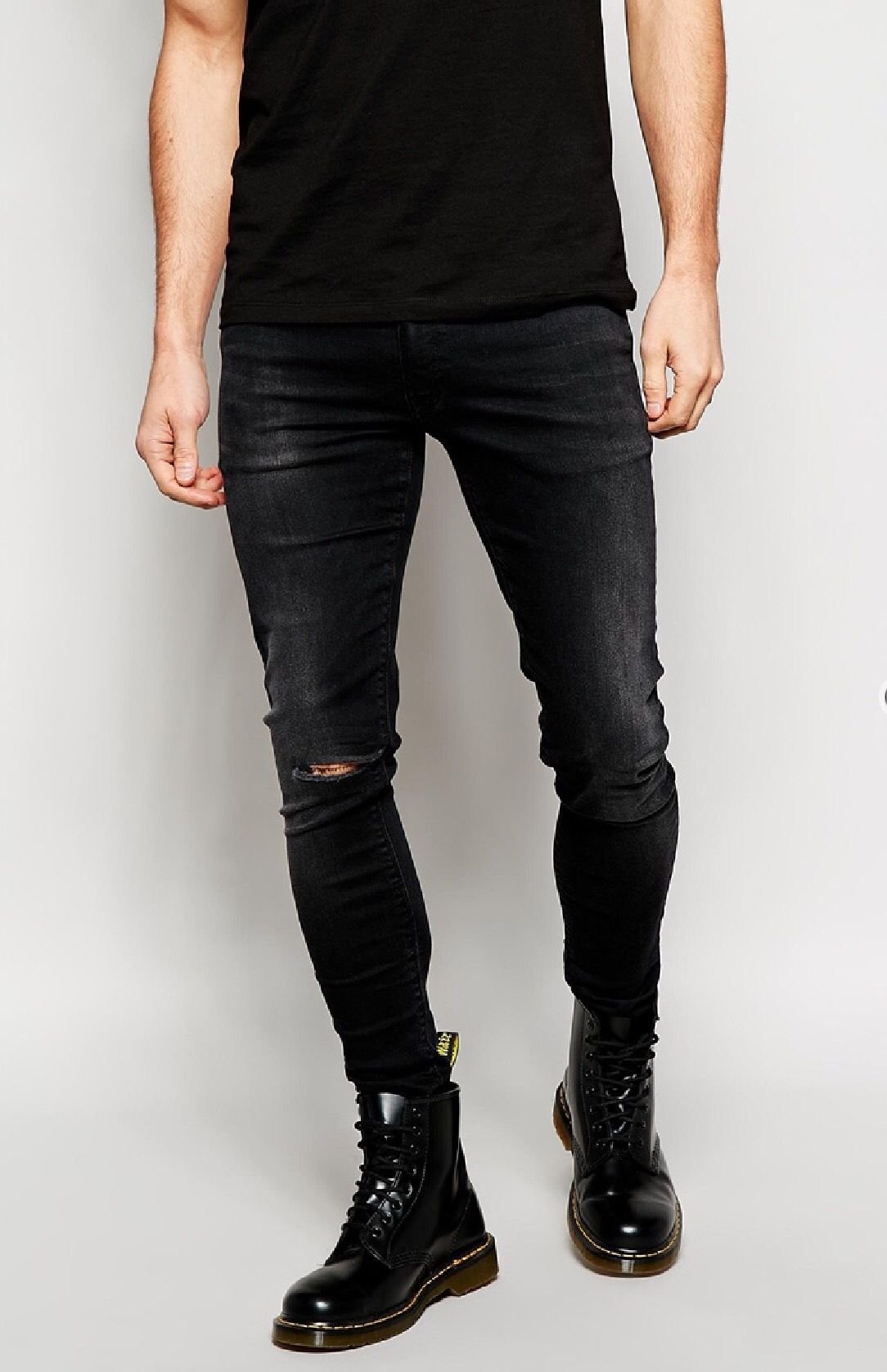 Dr Martens черные и черные джинсы