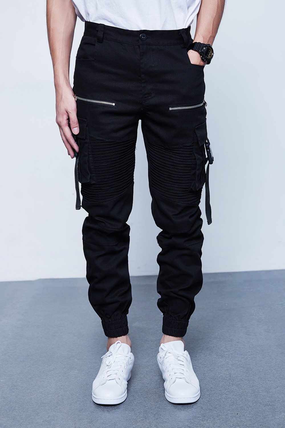 Брюки карго черные джоггеры